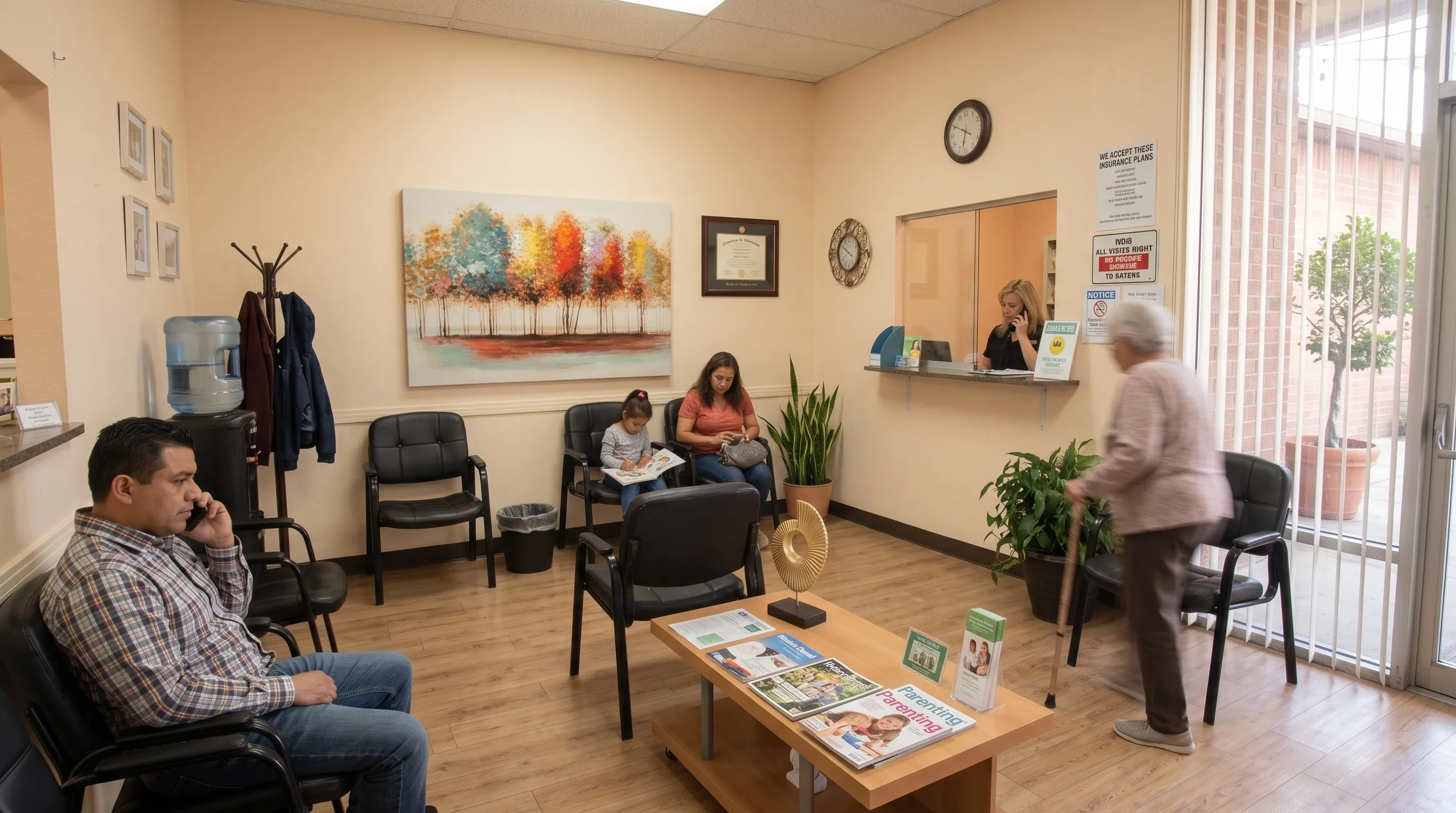 Dental waiting room environment